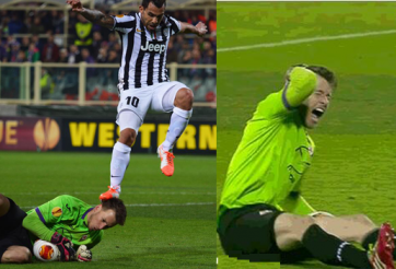 Video bóng đá: Pha chơi xấu của Carlos Tevez với thủ thành Fiorentina